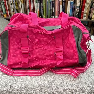 Thirty-One Hot Pink and Gray Travel Bag